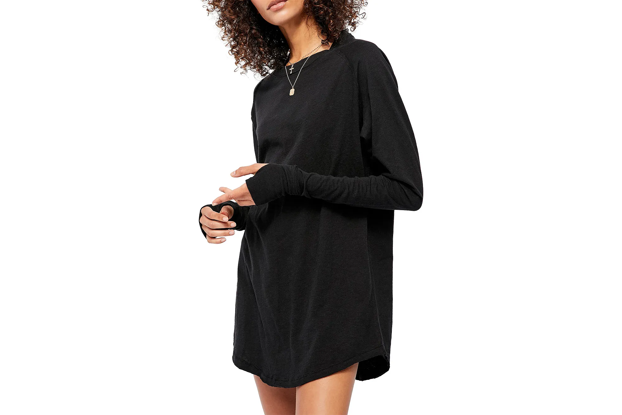 Free People Arden Extra Long Cotton Top