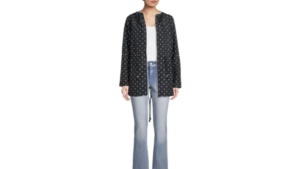 Jason Maxwell Women's Printed Rain Anorak Jacket
