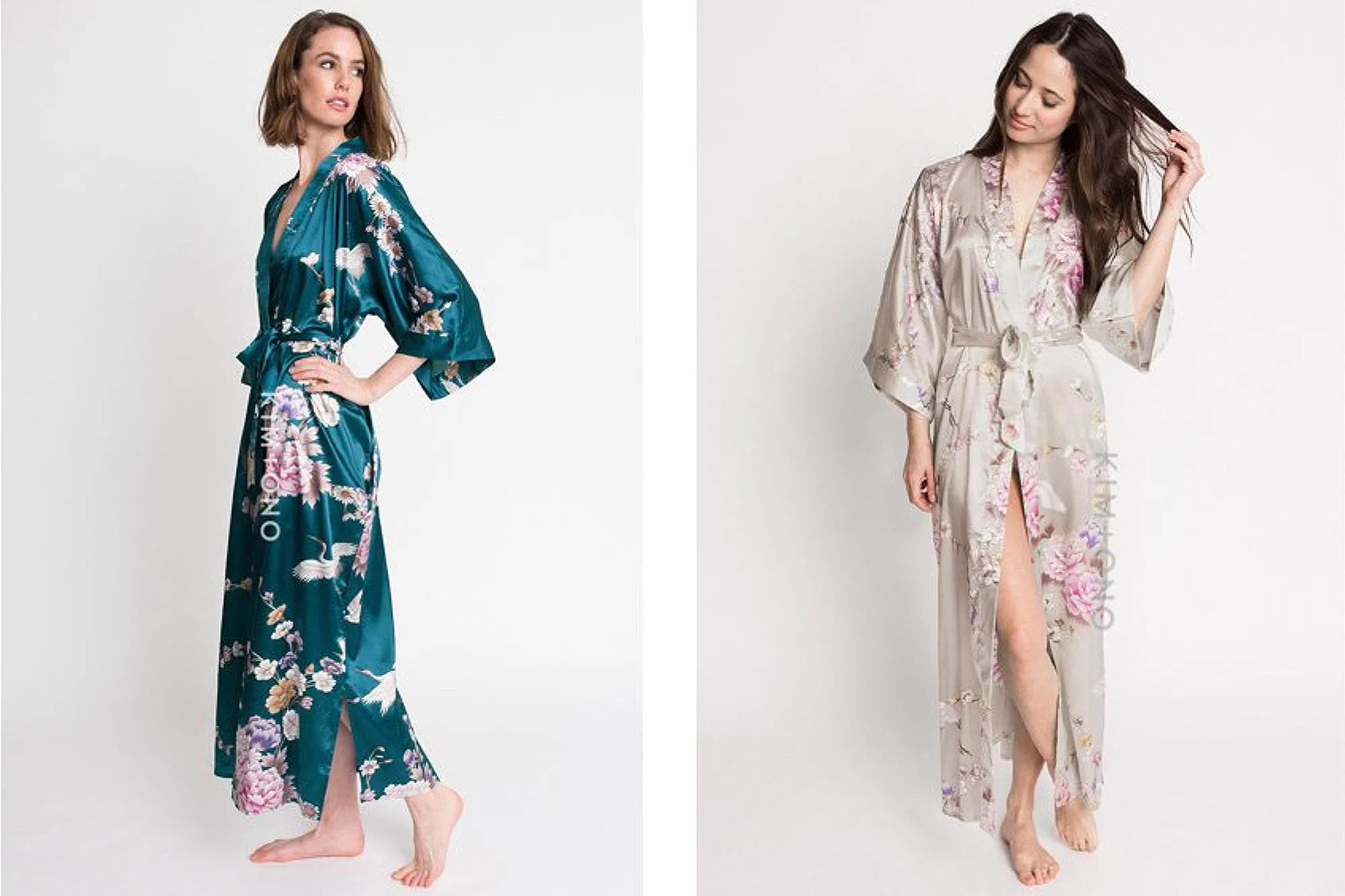 KIM+ONO Long Kimono Satin Robe