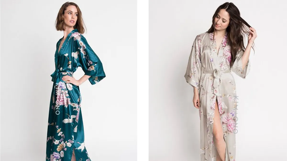 KIM+ONO Long Kimono Satin Robe