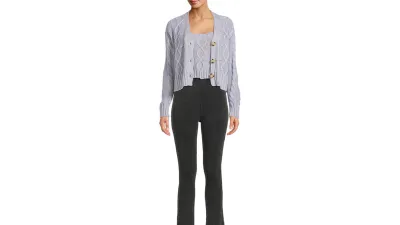 Kendall + Kylie Cable Tank Top and Cardigan