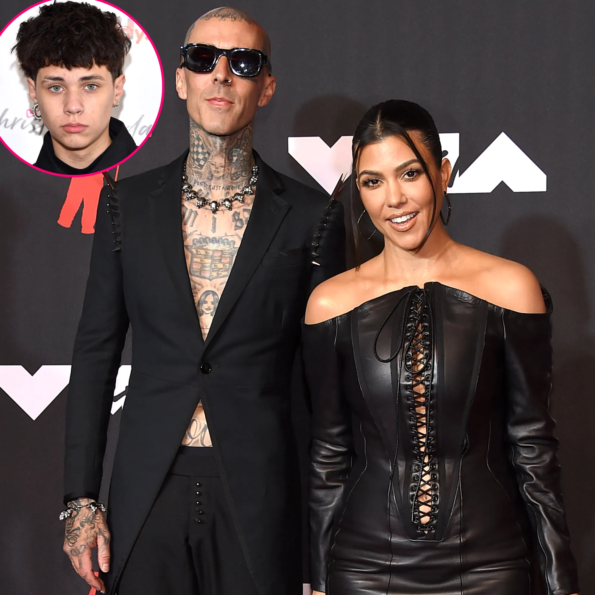 Kourtney Kardashian and Travis Barker Support His Son Landon, 18, at Fashion Show