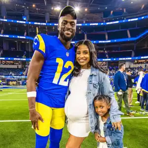 Los Angeles Rams Van Jefferson Wife Samaria Went Into Labor During the Super Bowl