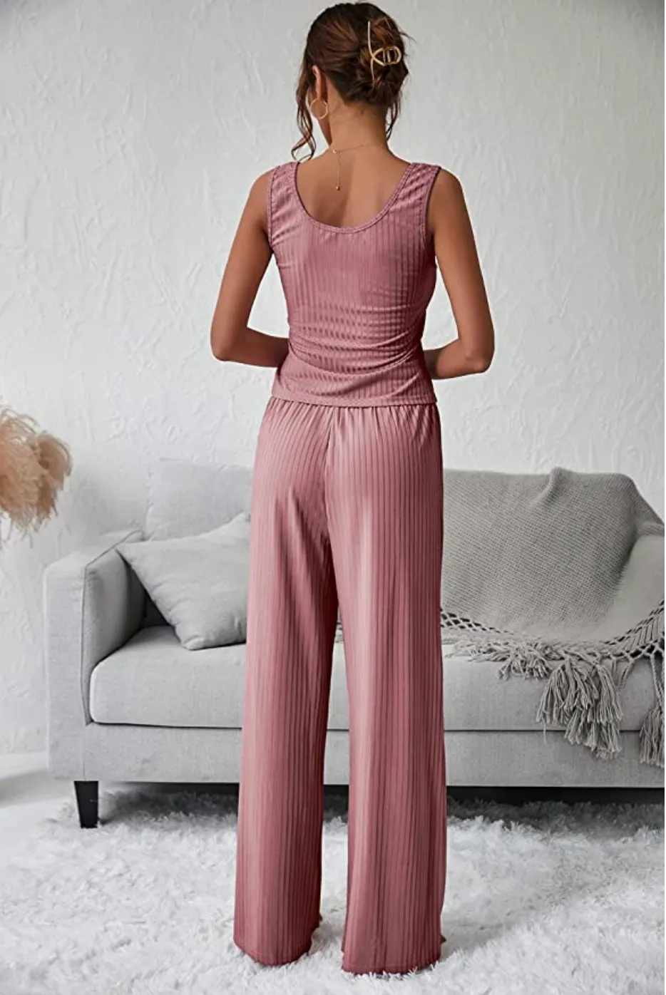 PRETTYGARDEN Women's Two Piece Ribbed Knit Set