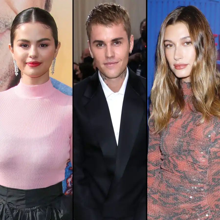 Selena Gomez Justin Bieber Hailey Baldwin Messiest Celebrity Love Triangles of All Time