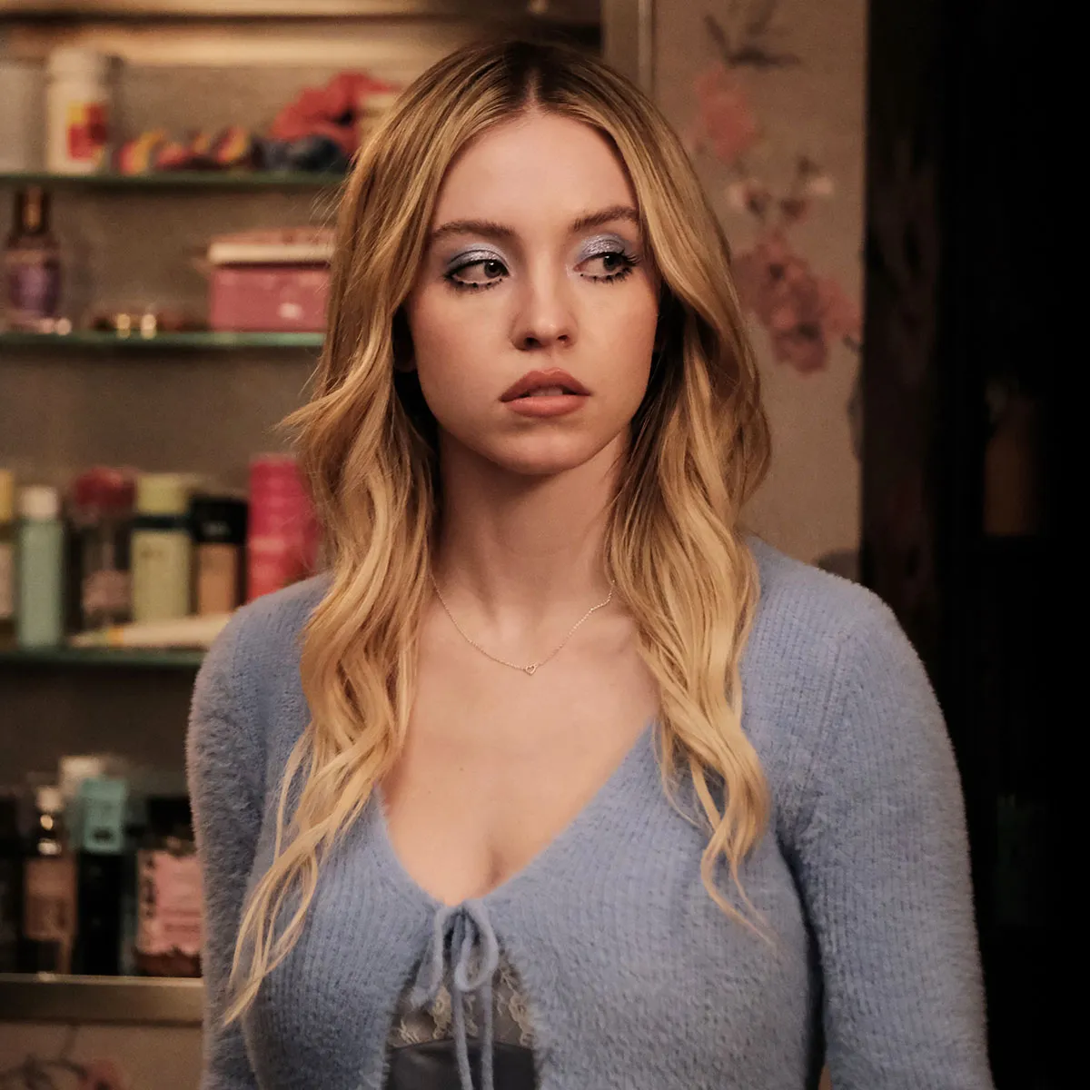 Sydney Sweeney Icy Eyeshadow Was Real Star Euphoria Latest Episode