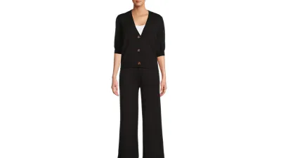 Time and Tru Women's Cardigan Sweater/Pant Set