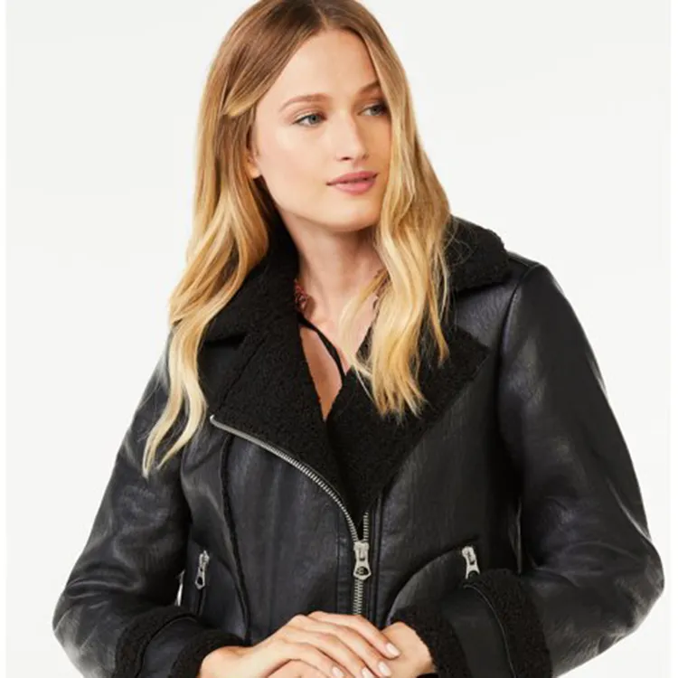 black leather jacket
