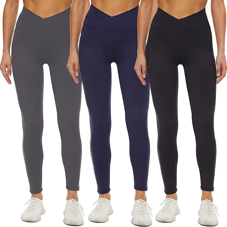 black and navy leggings