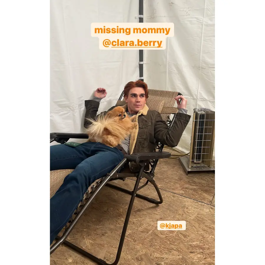 KJ Apa, Zendaya and More Stars Bonding With Their Pets on Set