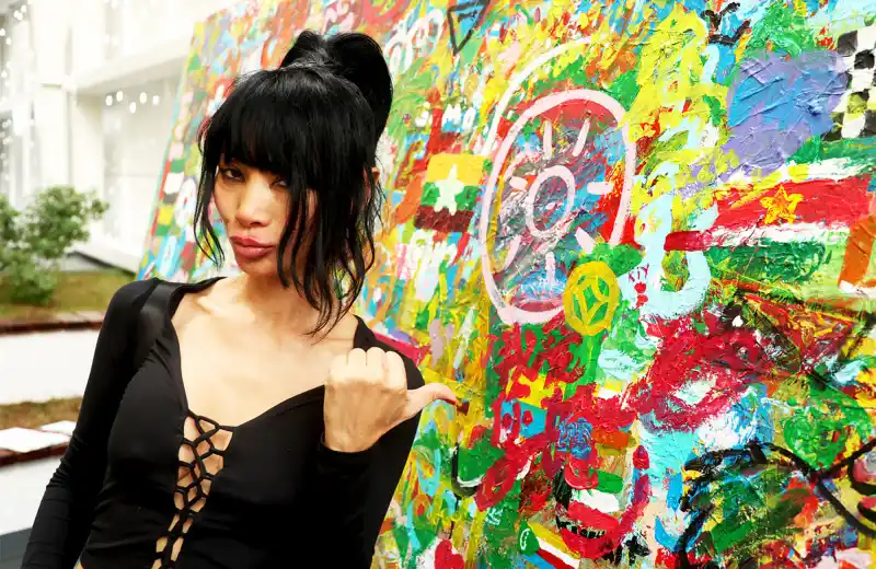 hot pics Bai Ling The World Painting at EXPO DUBAI 2020 Guinness World Record