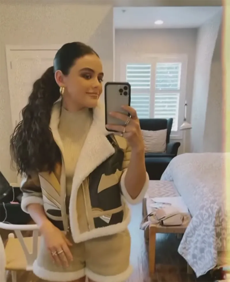 lucy-hale-ribbed-turtleneck-selfie