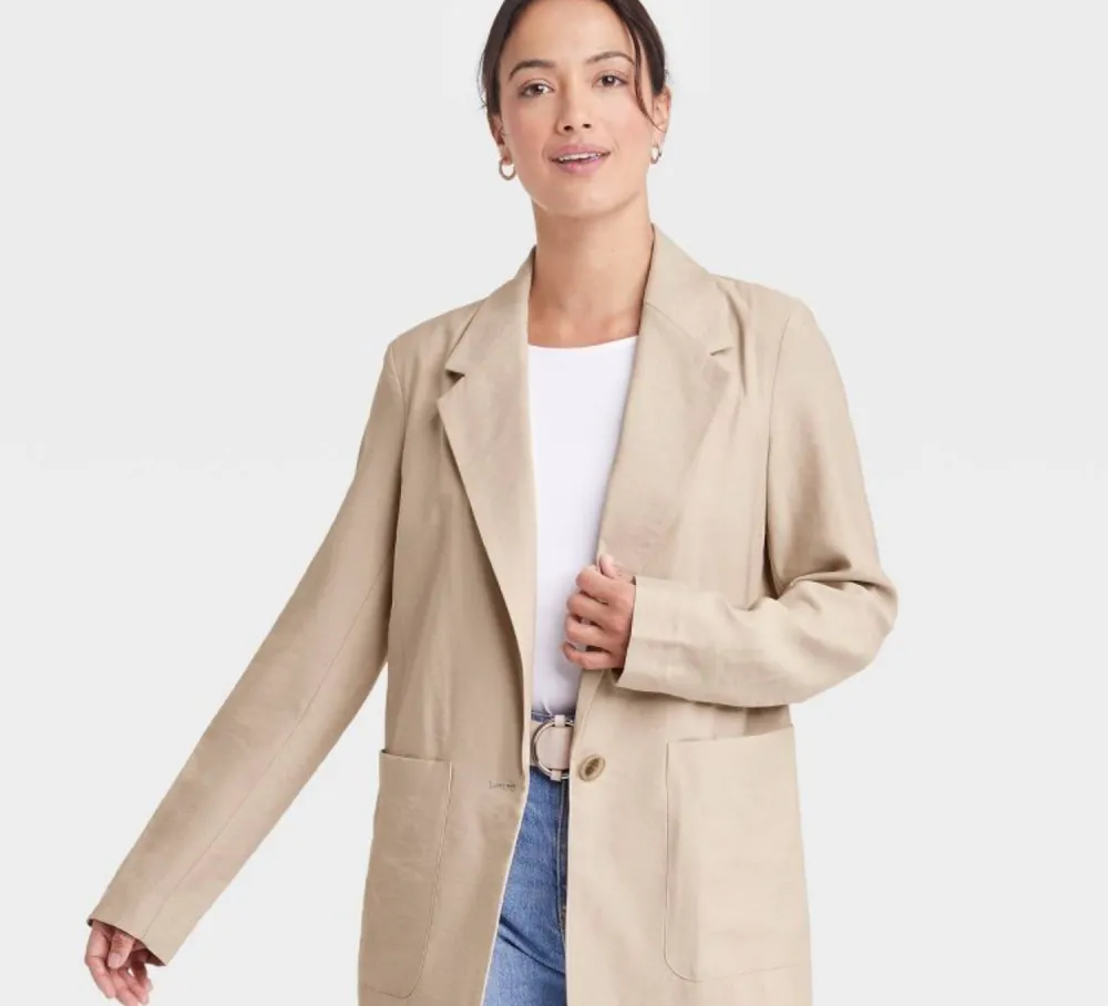 A New Day&trade; Women's Drapey Twill Blazer