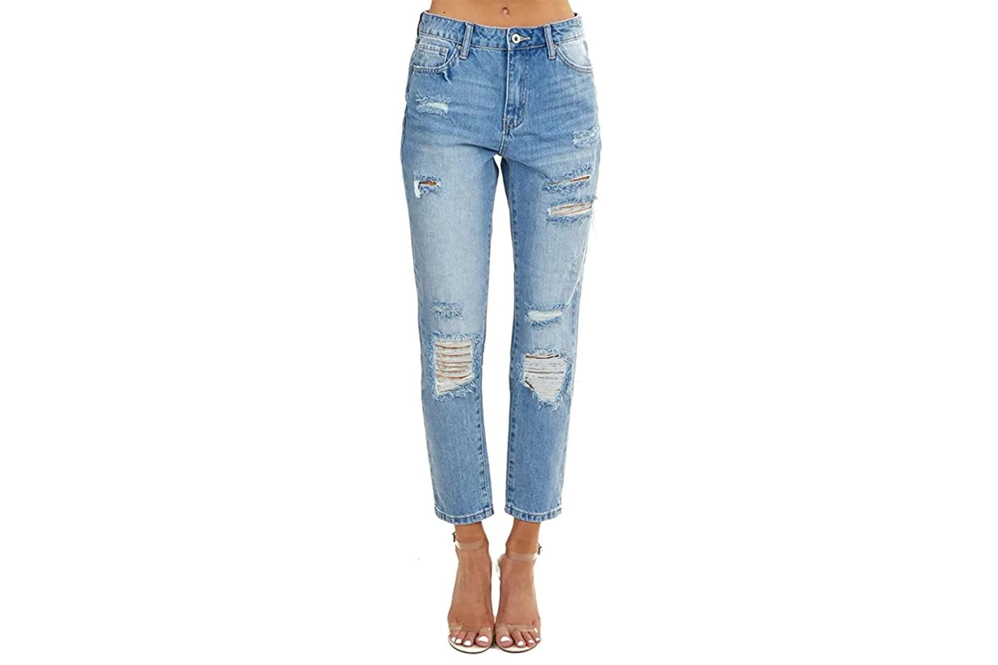 AMCLOS Women's High Waist High Stretchy Jeans