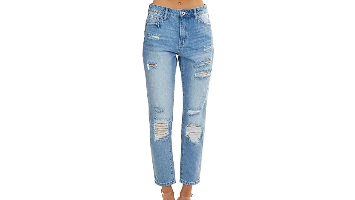 AMCLOS Women's High Waist High Stretchy Jeans