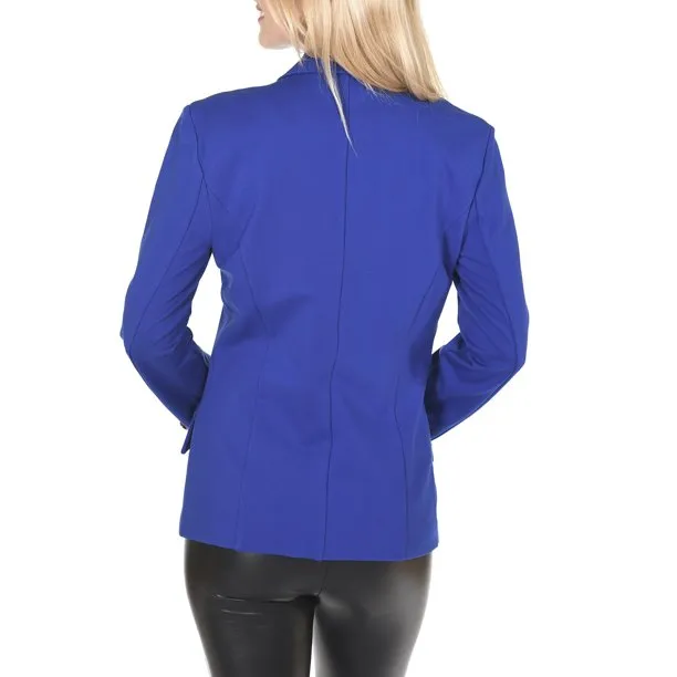 Attitude Unknown Women's Metallic Button Blazer