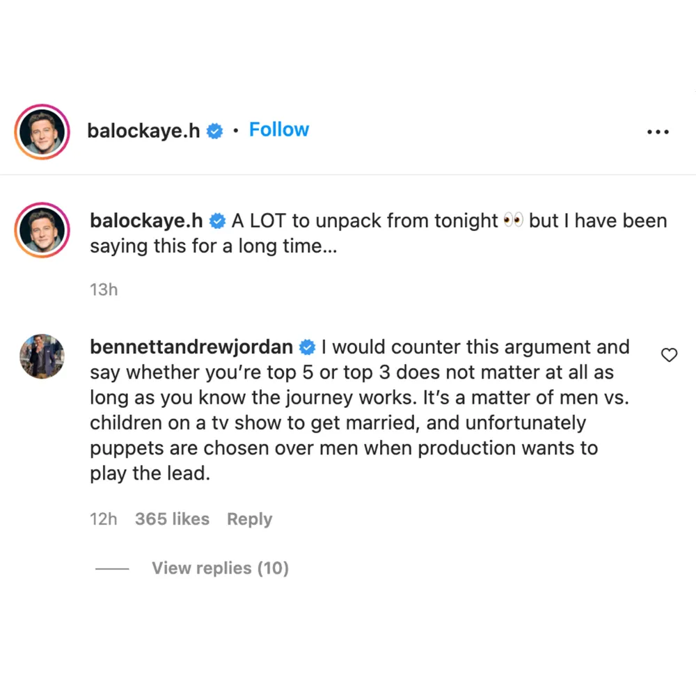 Bachelor Nation's Bennett: Producers Choose 'Puppets' as Leads &mdash; Not 'Men'