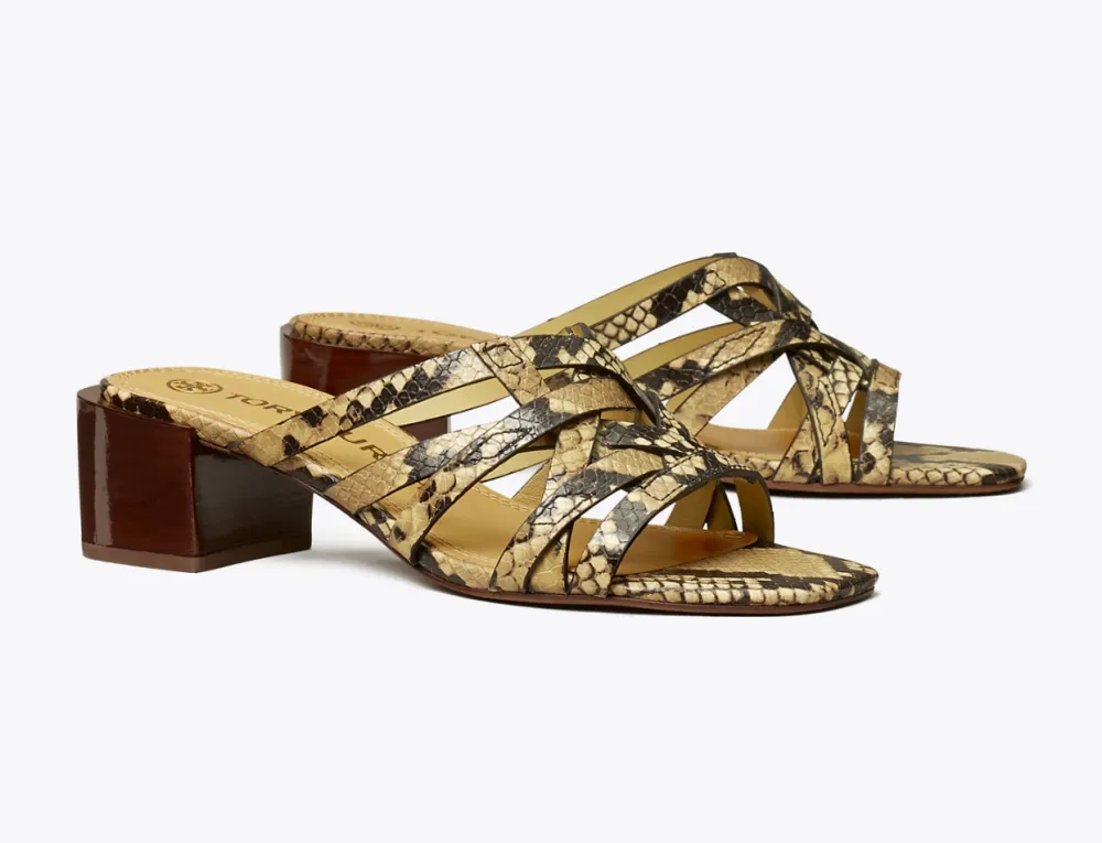 Basket-Weave Block Heel