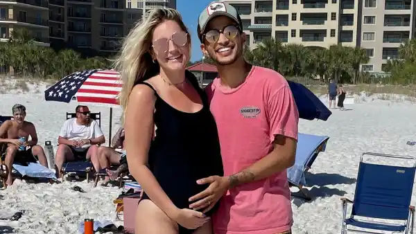 ‘Beach Bumps’! Pregnant Ellie Woods Enjoys Beach Day With Jordan Fisher