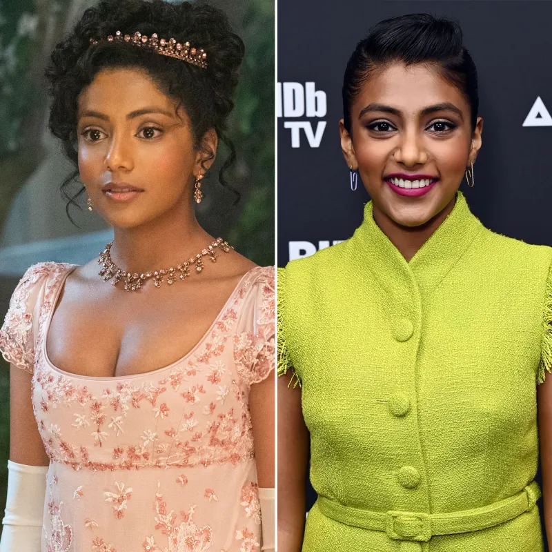 Charithra Chandran Bridgerton Cast What Rege Jean Page Phoebe Dynevor and More Look Like in Real Life