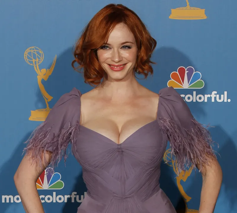 Christina Hendricks: My Boobs Are Real! Primetime emmy awards 2010
