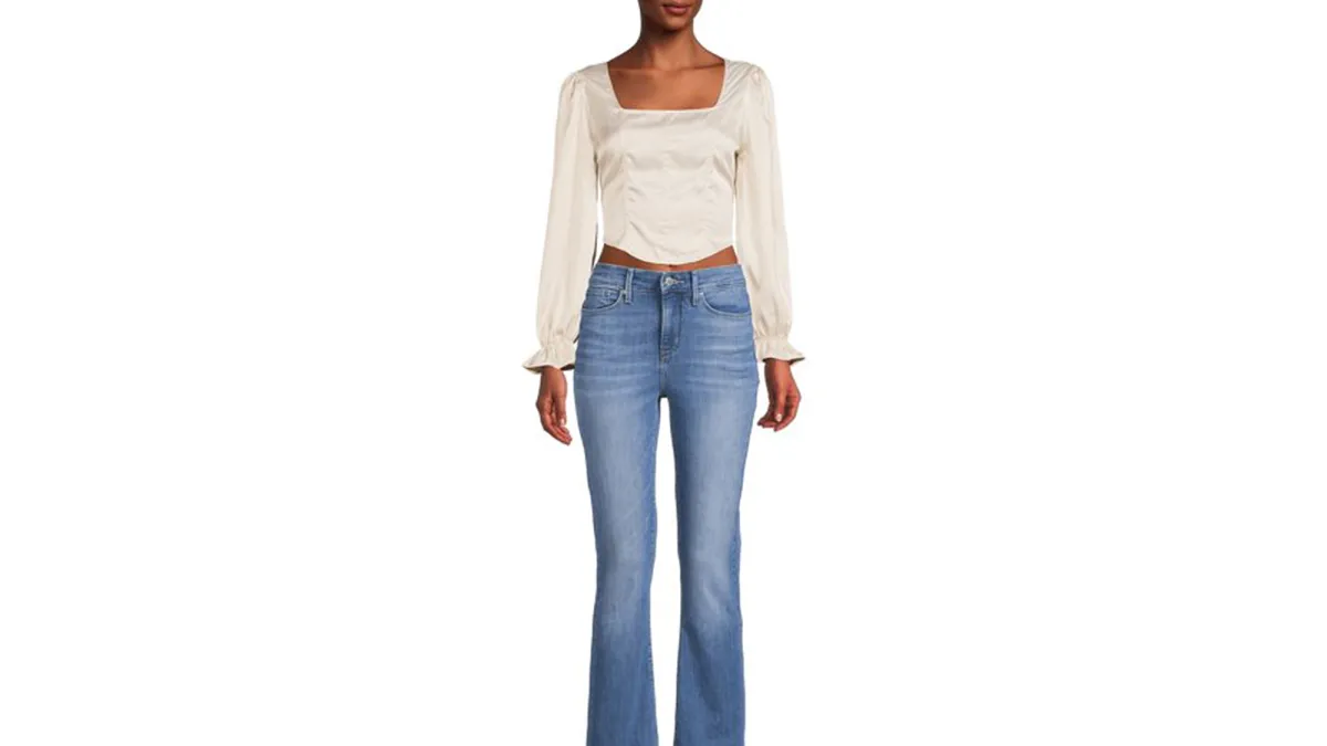 Crave Fame Juniors’ Corset Top with Square Neck