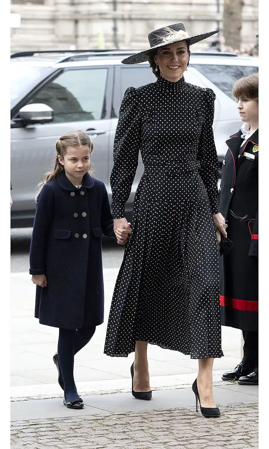 Duchess Kate Color-Coordinated Her Polka Dot Dress With a Matching Hat Kate Middleton
