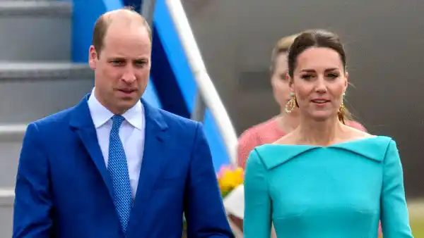 Duchess Kate Touches Down in the Bahamas in Stunning Turquoise Dress
