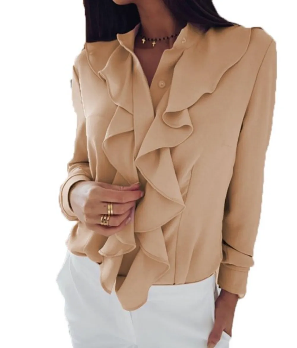 FNAC Women's Casual Ruffle Blouse