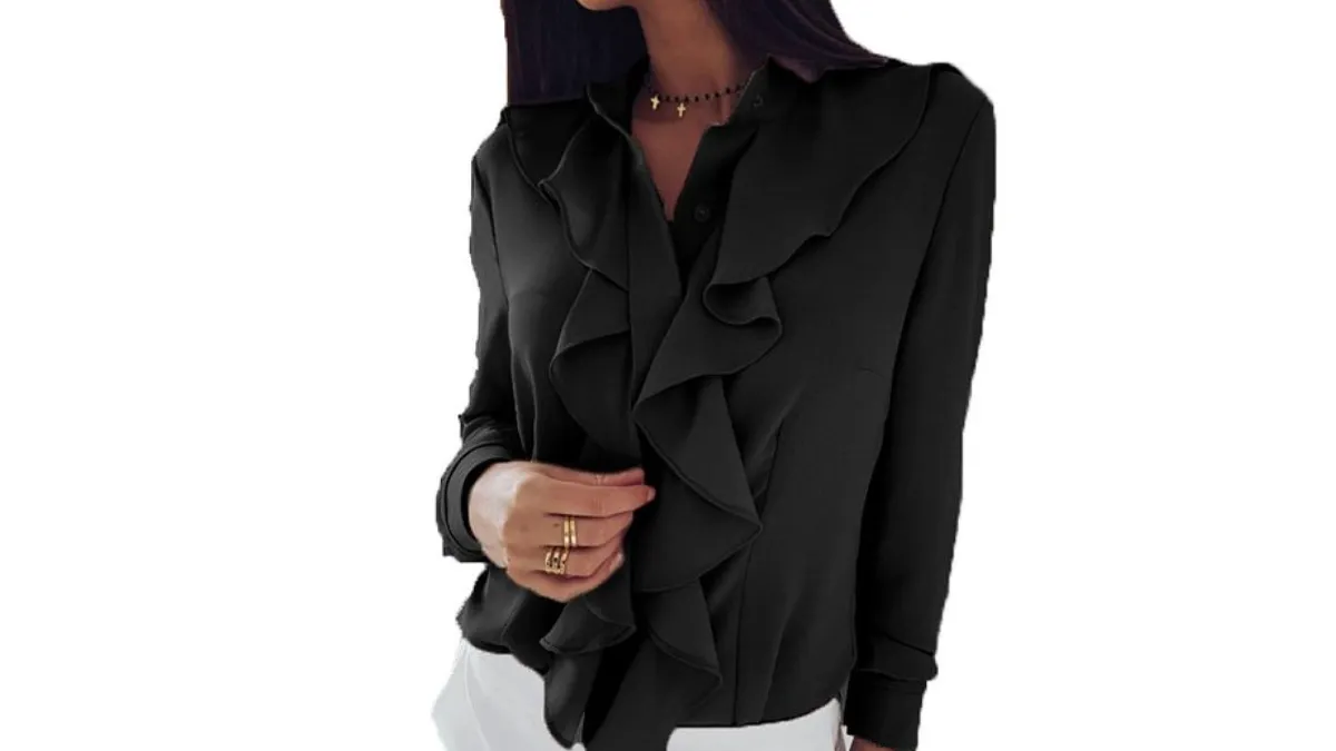 FNAC Women's Casual Ruffle Blouse
