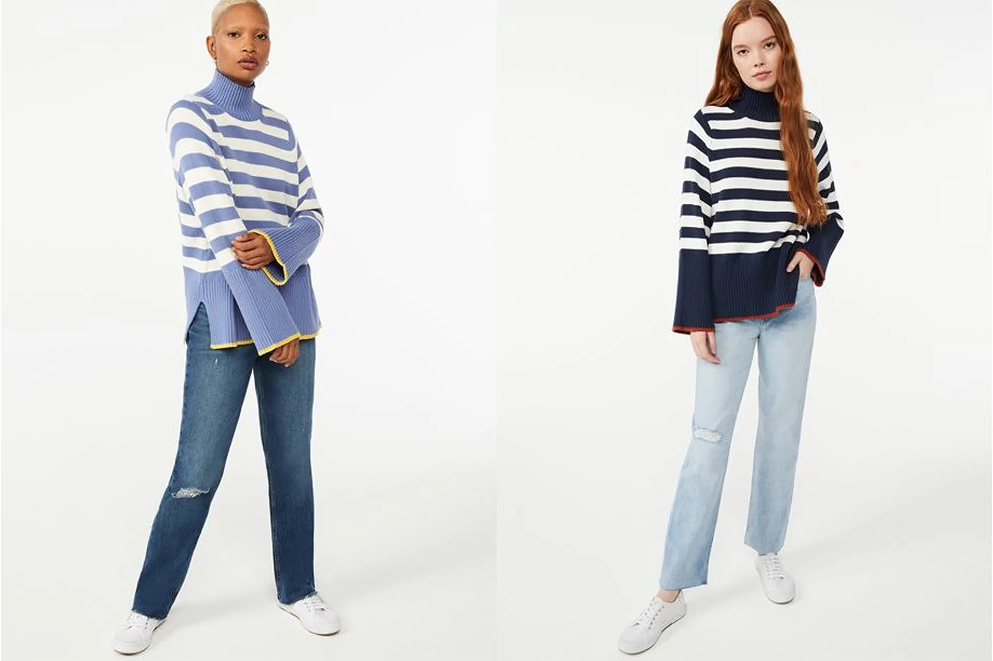 Free Assembly Women's Ribbed Turtleneck Sweater