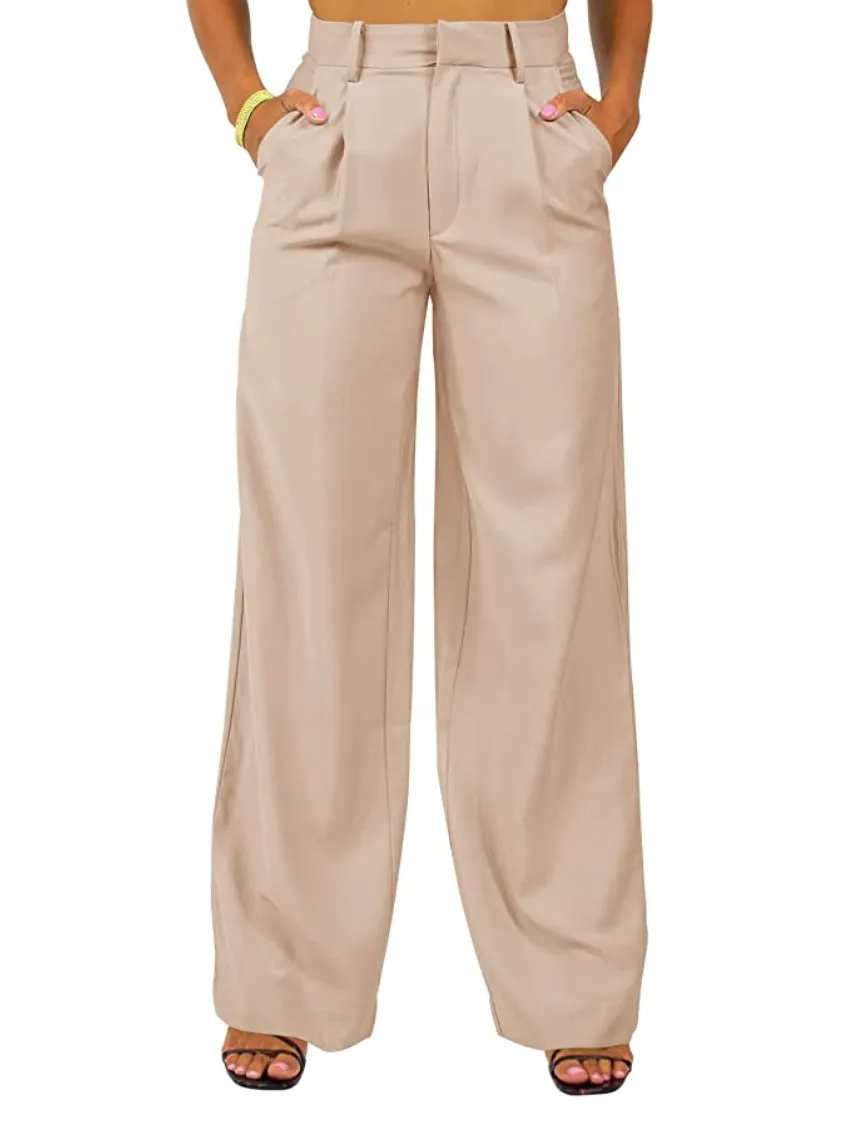 GAMISOTE Women's Wide Leg High Waisted Dress Pants