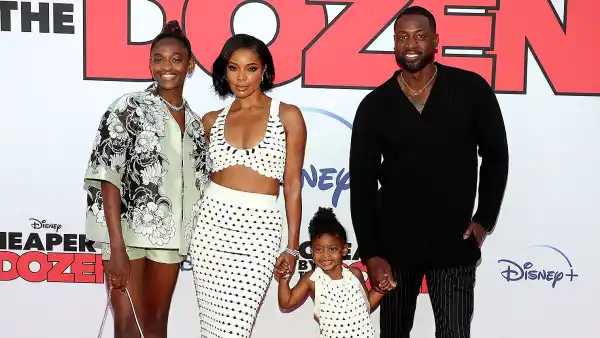Feature Gabrielle Union and Dwyane Wade Pose With Daughters Zayn and Kaavia at Cheaper By the Dozen Premiere
