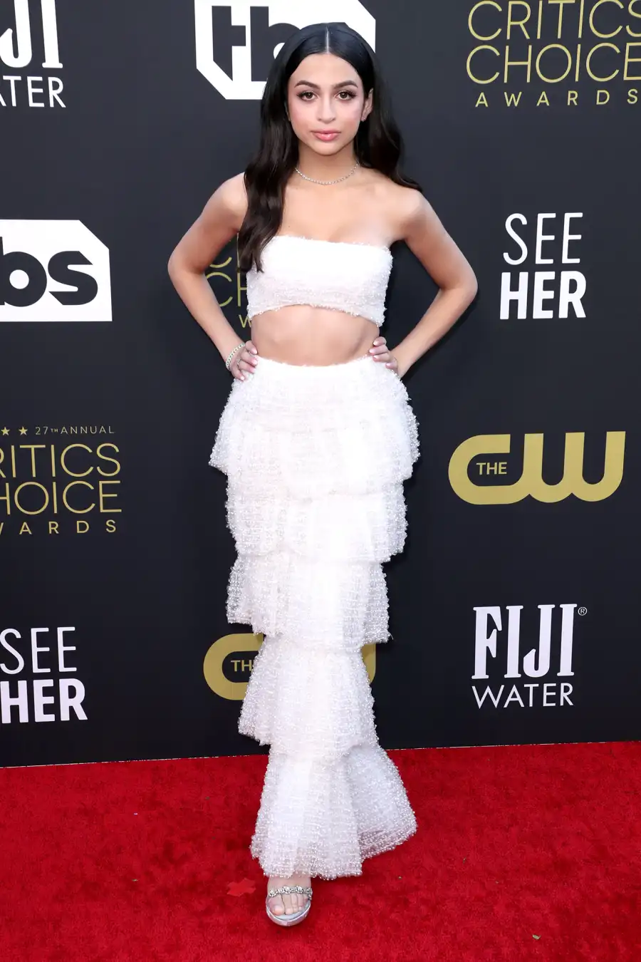 Josie Totah Critics Choice Awards 2022 Red Carpet Fashion