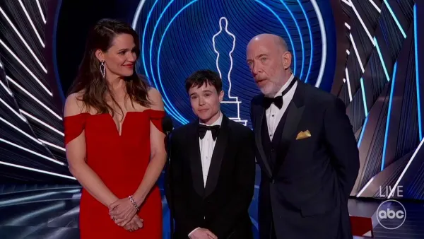 Juno Jennifer Garner Elliot Page JK Simmons Reunite 2022 Oscars Video