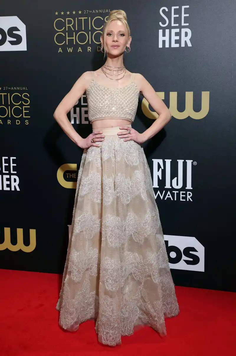 Juno Temple Critics Choice Awards 2022 Red Carpet Fashion