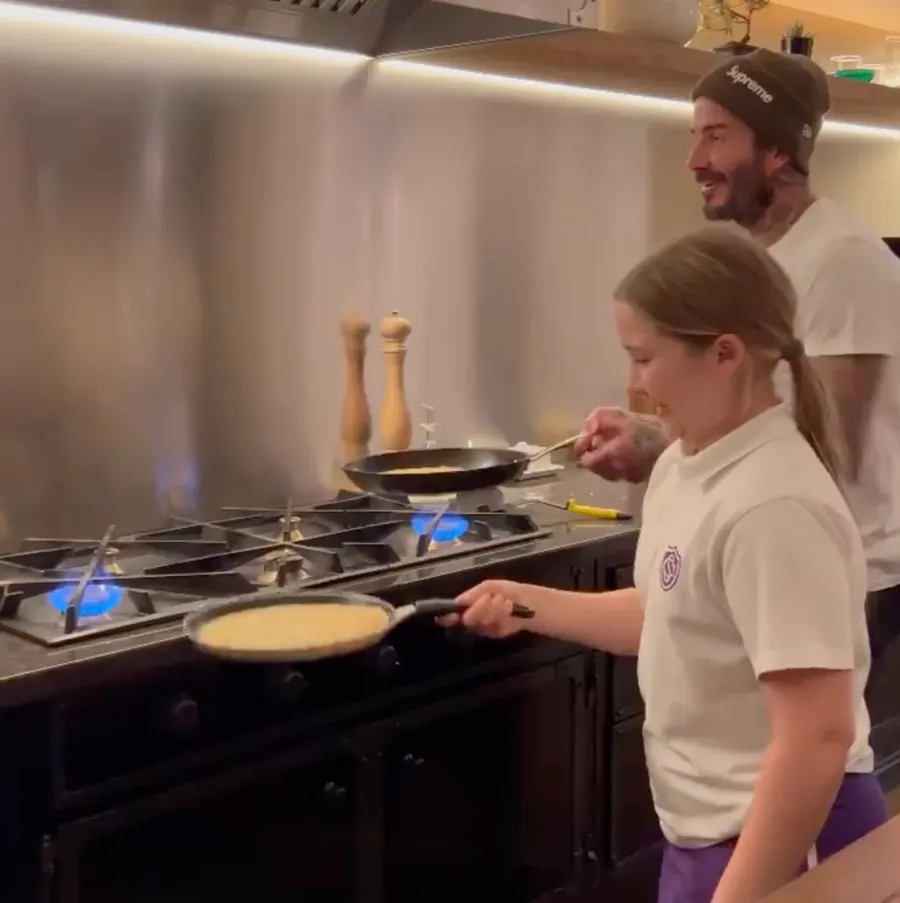 Kitchen Cuties! David and Victoria Beckham’s Family Album With 4 Kids