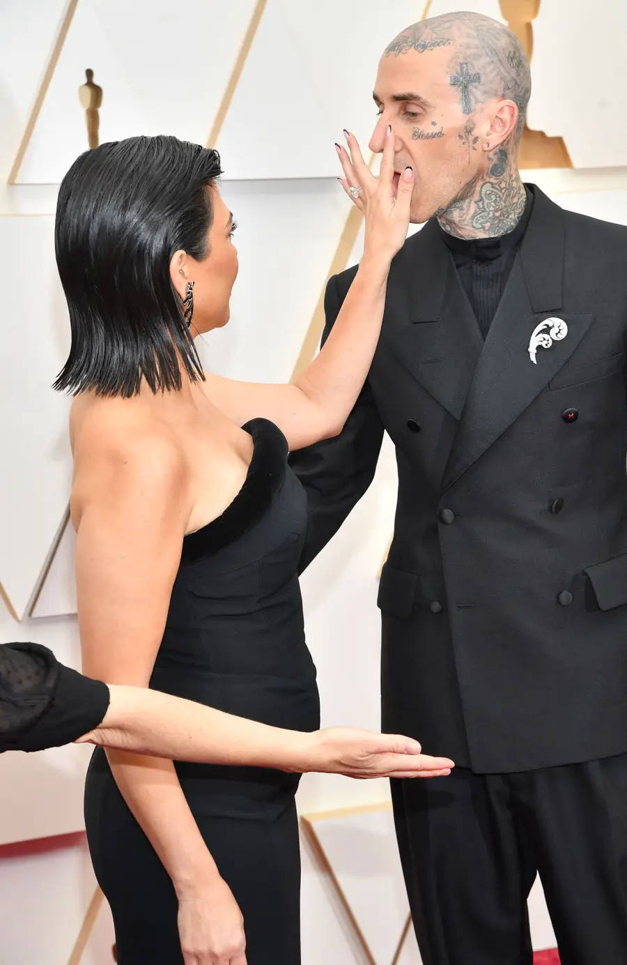 Kourtney Kardashian, Travis Barker Stun at the 2022 Oscars