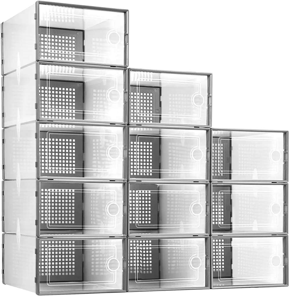 Kuject Shoe Organizer Storage Boxes