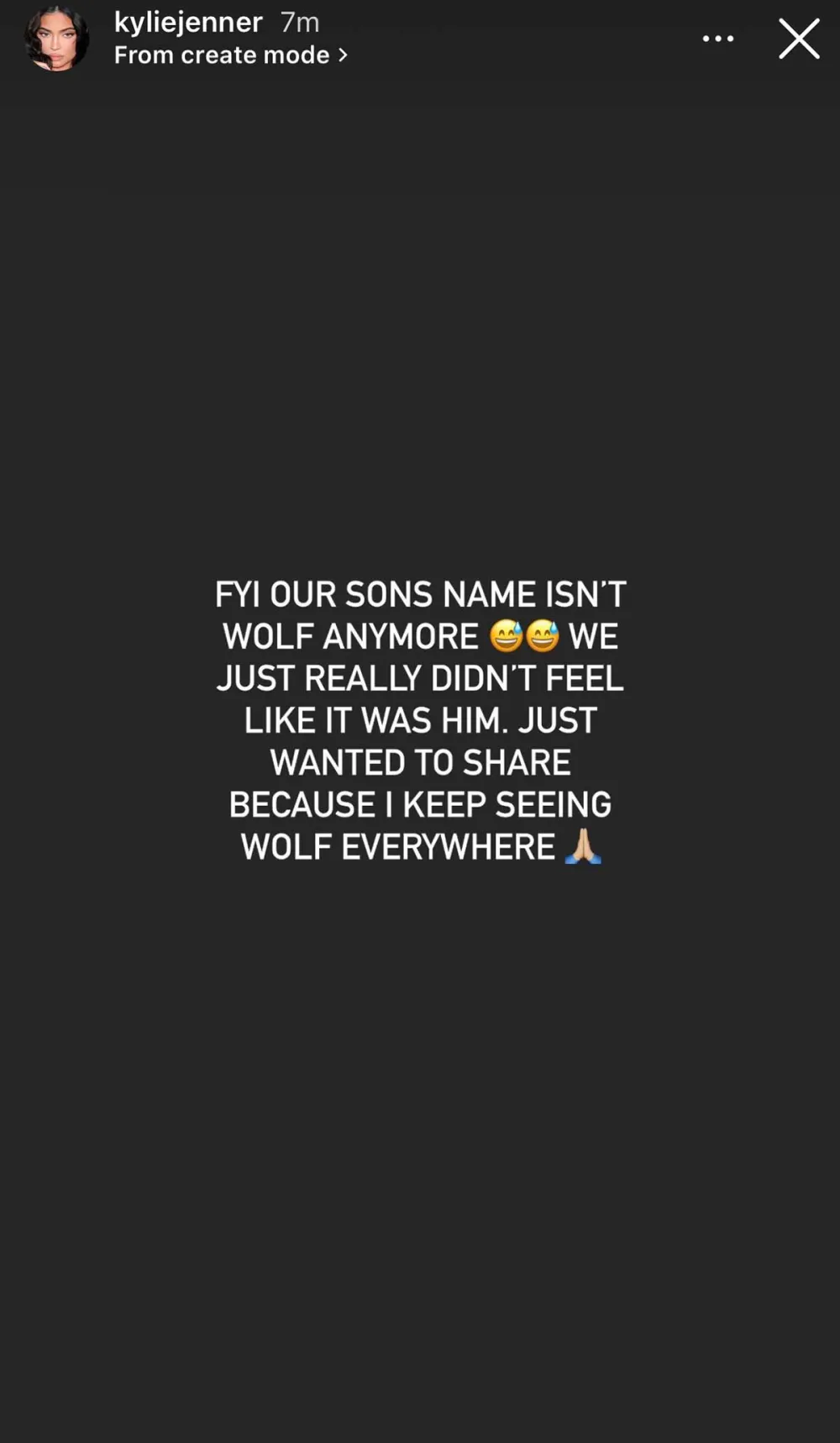 Kylie Jenner changed sons name