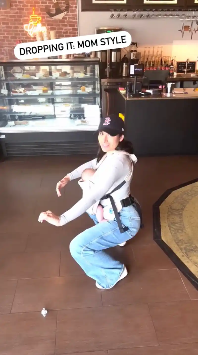 LOL! Ashley Iaconetti 'Peed a Little' While 'Dropping It Mom Style' With Son