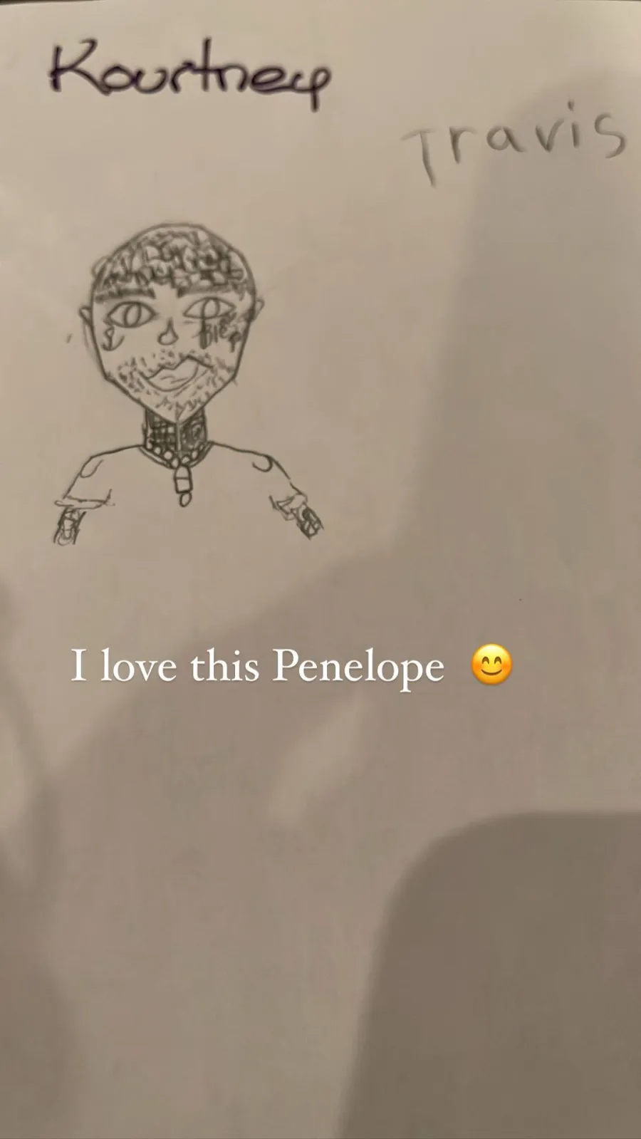 LOL! See Kourtney Kardashian’s Daughter Penelope's Drawing of Travis Barker
