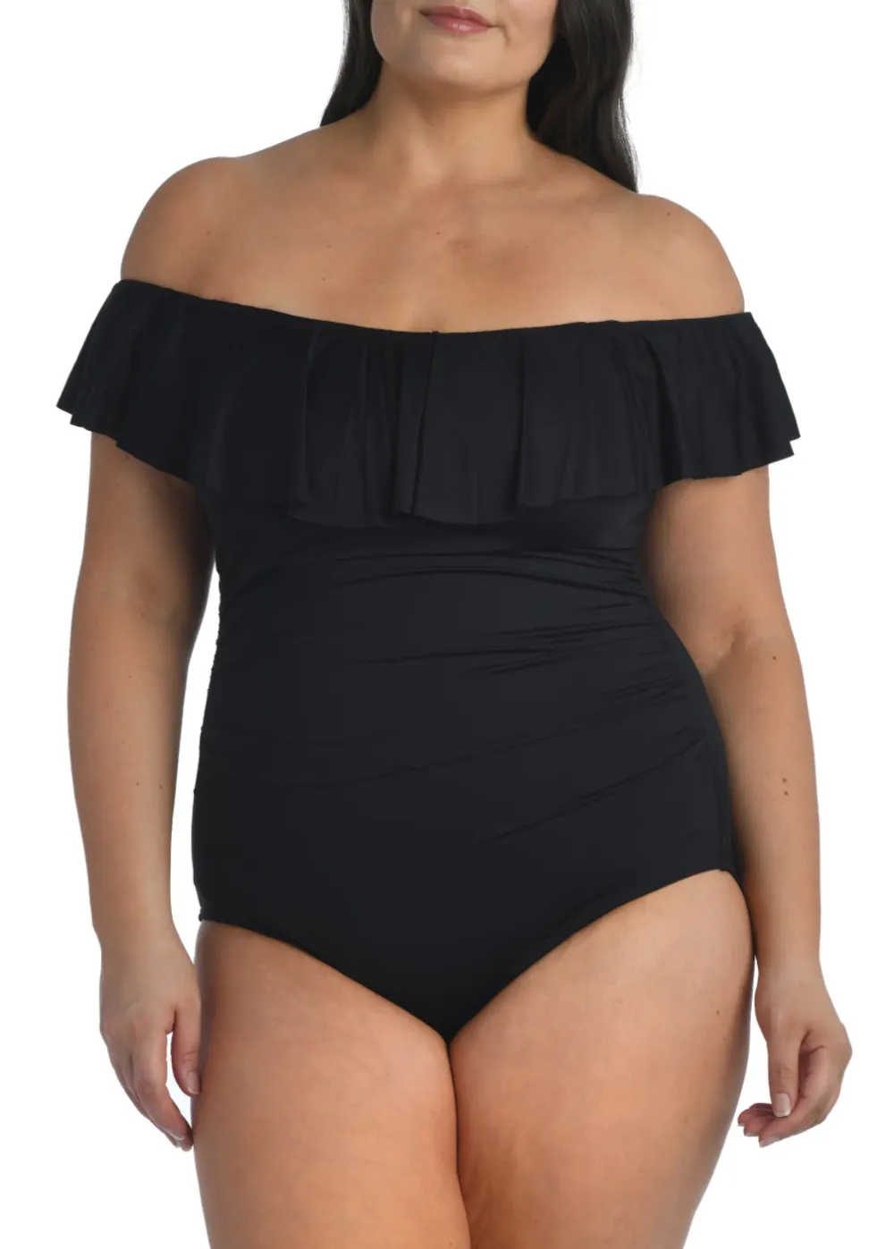 La Blanca Off the Shoulder One-Piece Swimsuit