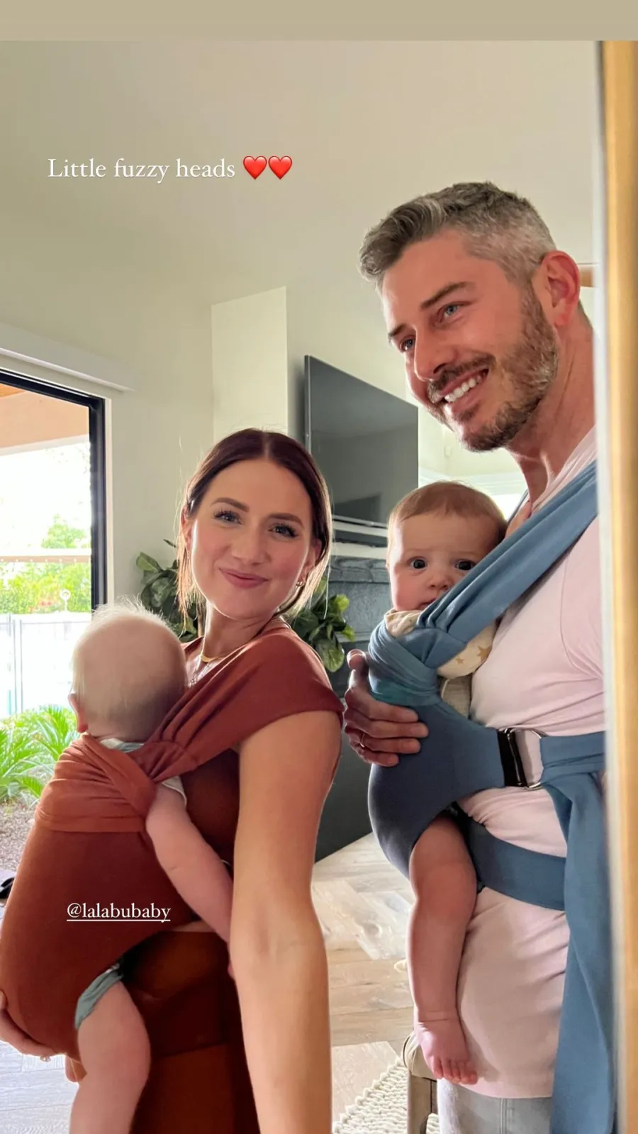 ‘Little Fuzzy Heads’! See Lauren Burnham and Arie Luyendyk Jr.'s Twins