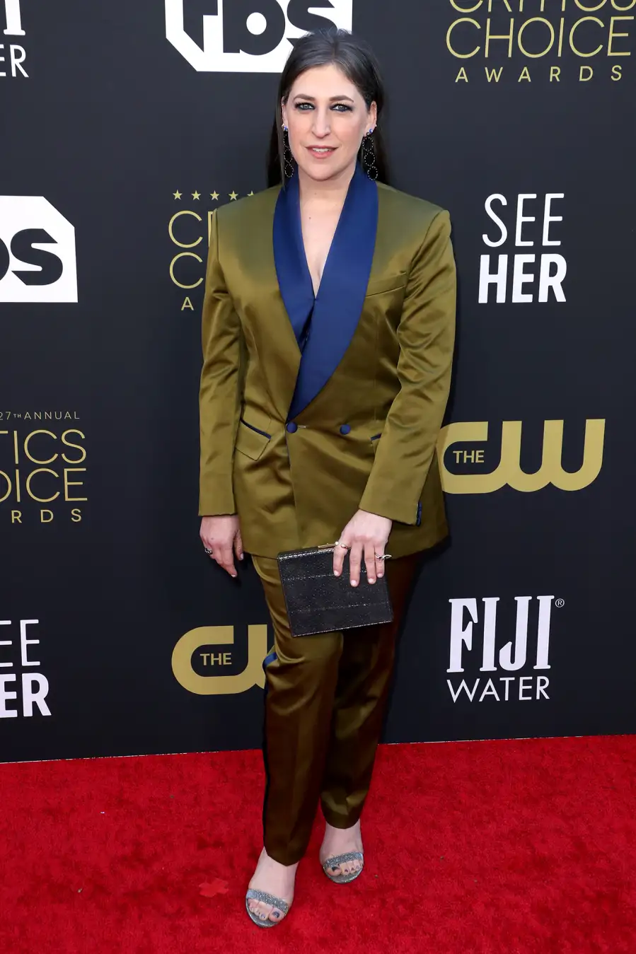 Mayim Bialik Critics Choice Awards 2022 Red Carpet Fashion