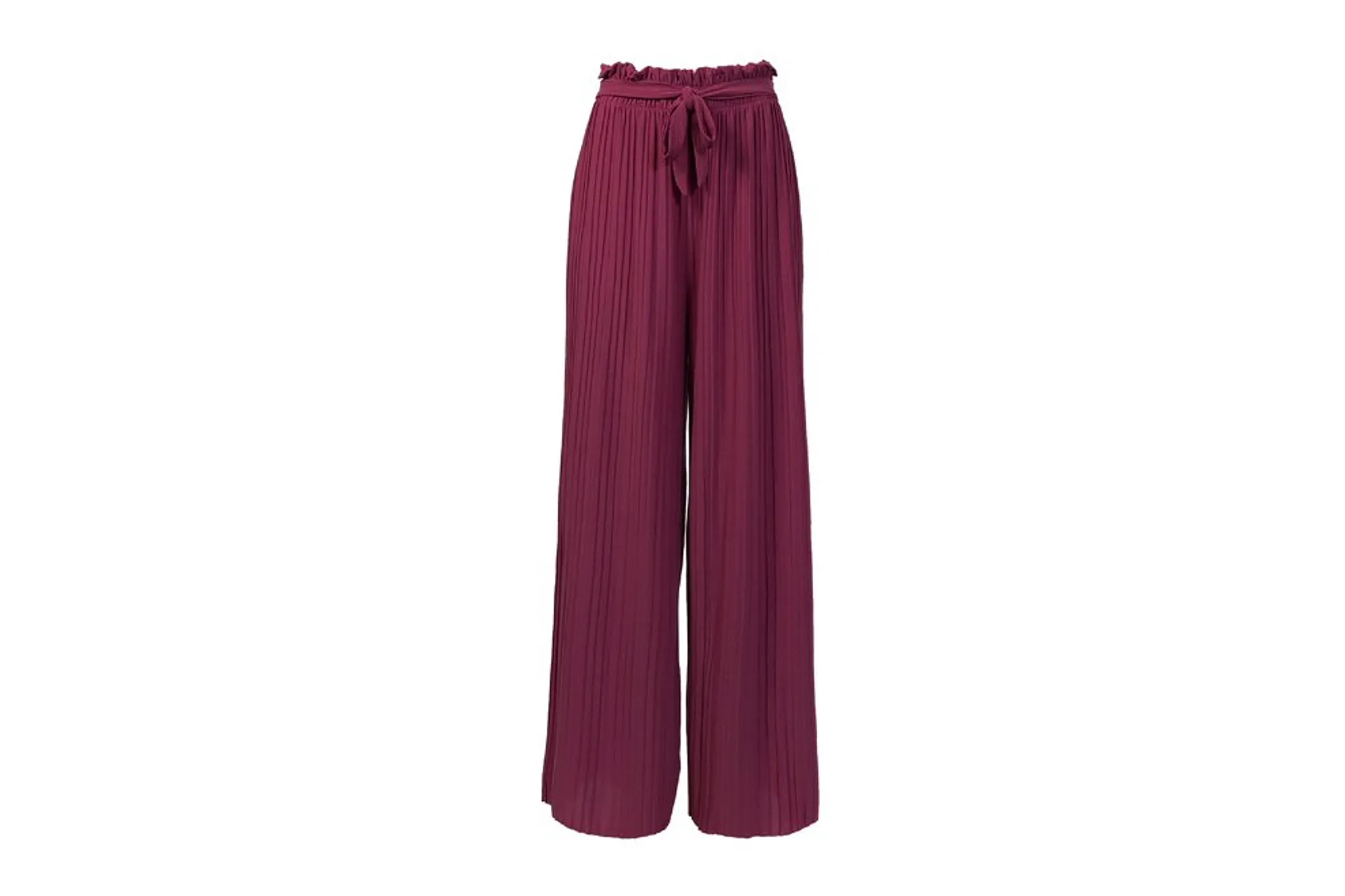 Made by Olivia Pleated Wide Leg Palazzo Pants