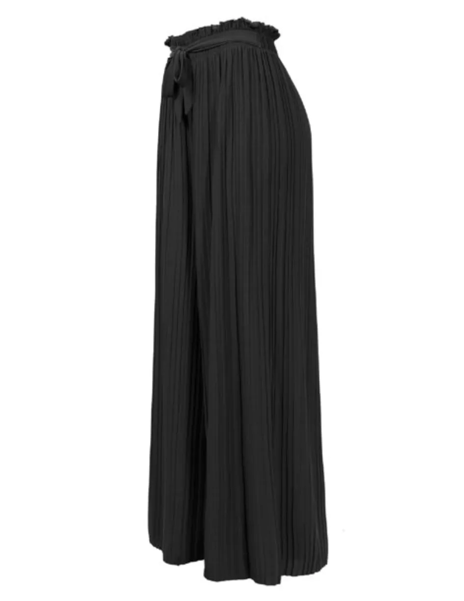 Made by Olivia Women's Chiffon Pleated Wide Leg Palazzo Pants