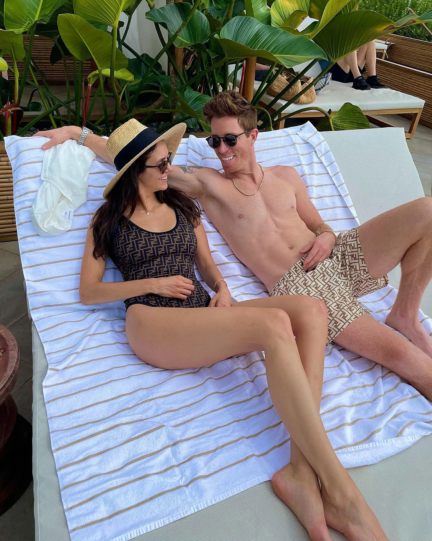 Nina Dobrev and BF Shaun White Rock Matching Swimsuits