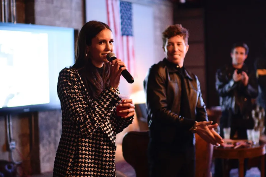Nina Dobrev Throws Shaun White Retirement Party