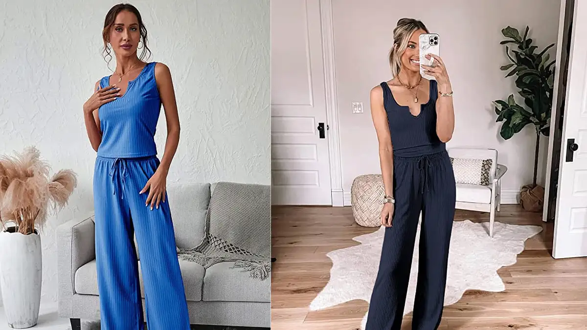 PRETTYGARDEN Women's Two Piece Ribbed Knit Set